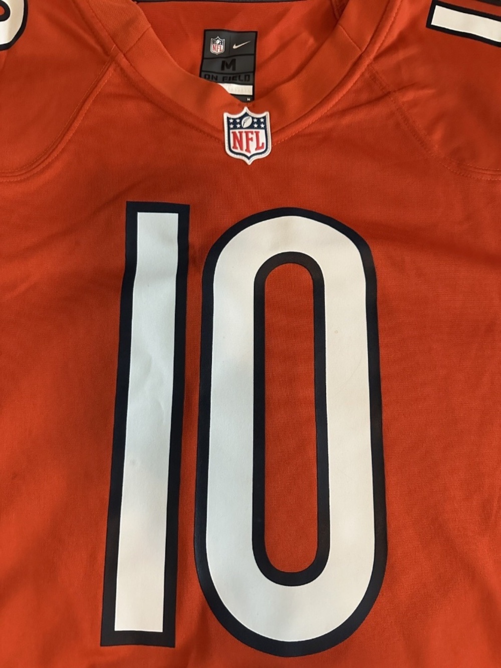 New Nike NFL Chicago Bears 10 Trubisky Jersey Men Size M Orange Licensed